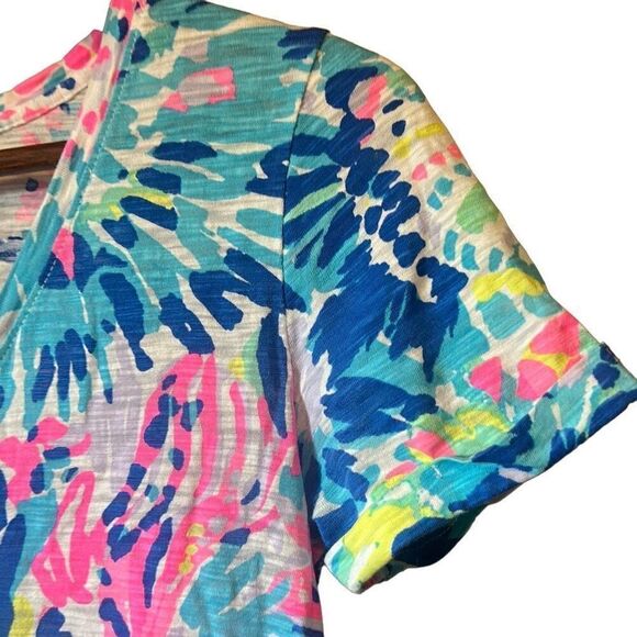 Lilly Pulitzer Women's V-Neck Knit Midi Dress Colorful Print - Picture 3 of 5
